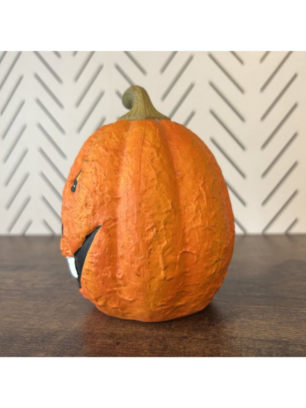 K’s Collection Pumpkin Face Ceramic Decoration Vintage Halloween 5" - Picture 5 of 7